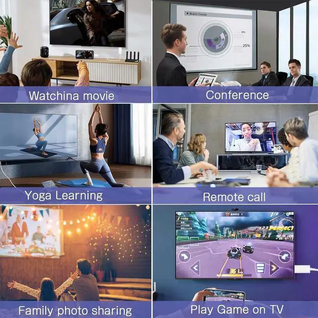 Alt view image 7 of 7 - Lightning to HDMI Cable for iPhone to TV 1080P HD White Braided Video Sync Screen Connector Compatible with iPhone 14 13 12 11 Pro Max XS XR iPad to HDTV Projector Monitor Plug Play Digital AV