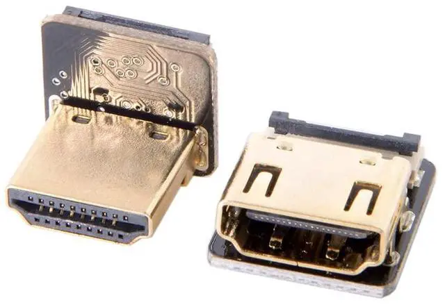 Alt view image 7 of 7 - CYFPV Up Angled 90 Degree HDMI Male to Female FPC Flat Cable for HDTV Multicopter Aerial Photography