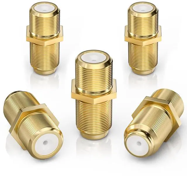 Main image of Coaxial Coupler (5 Pack) - Cable Connectors for Coaxial Cable Extension F81 Extension Adapter - Works with HDTV Antenna Cable Modem Coaxial Splitter CATV