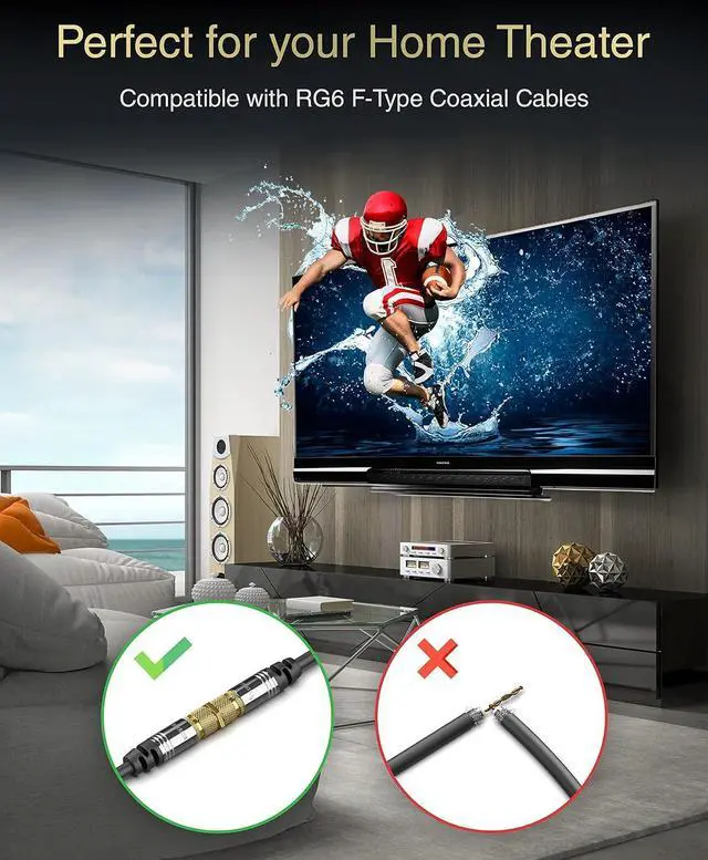 Alt view image 5 of 7 - Coaxial Coupler (5 Pack) - Cable Connectors for Coaxial Cable Extension F81 Extension Adapter - Works with HDTV Antenna Cable Modem Coaxial Splitter CATV