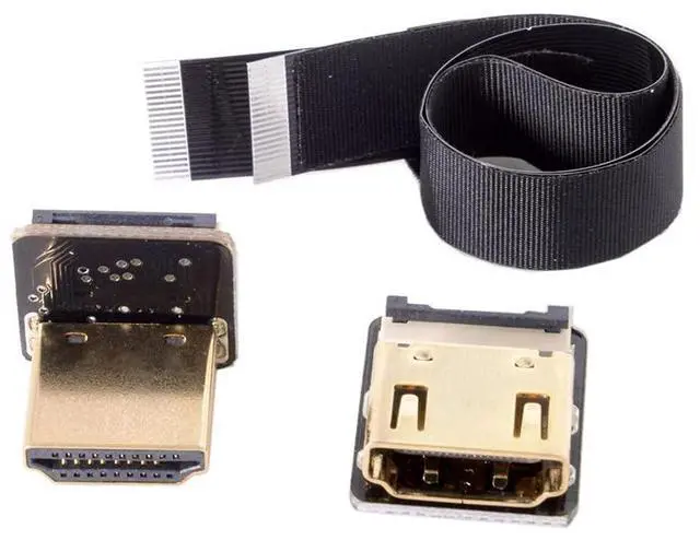Alt view image 6 of 7 - CYFPV Up Angled 90 Degree HDMI Male to Female FPC Flat Cable for HDTV Multicopter Aerial Photography