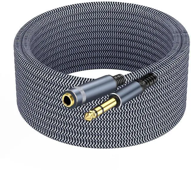 Main image of 1/4 inch Extension Cable 10ft 1/4 Male to Female Stereo Headphone Guitar Cable