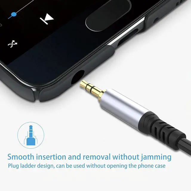 Alt view image 4 of 6 - Headphone Extension Cable (1M/3.3FT) 3.5mm Aux Jack Audio Extension Cable Male to Female 24K Gold Plated Hi-Fi Sound Stereo Aux Extender Cord for Headset iPhone iPad Smartphones Tablets & More