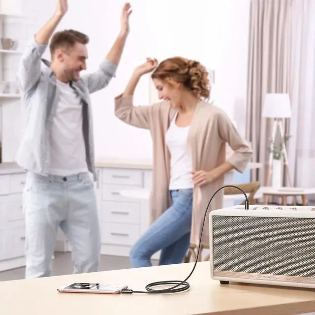 Alt view image 7 of 7 - Syncwire 3.5mm Nylon Braided Aux Cable (3.3ft/1m Hi-Fi Sound) Audio Auxiliary Input Adapter Male to Male Cord for Headphones Car Home Stereos Speaker iPhone iPad iPod Echo & More  Black