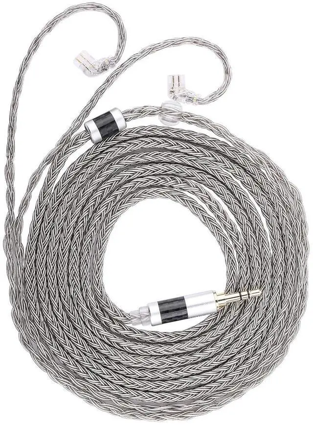 Main image of Tripowin Zonie IEM Cable 2m Long Earbud Cord 16 Core Silver Plated Earphone Cable in Ear Monitor Wire for Audiophile Musician (Recessed 2Pin)
