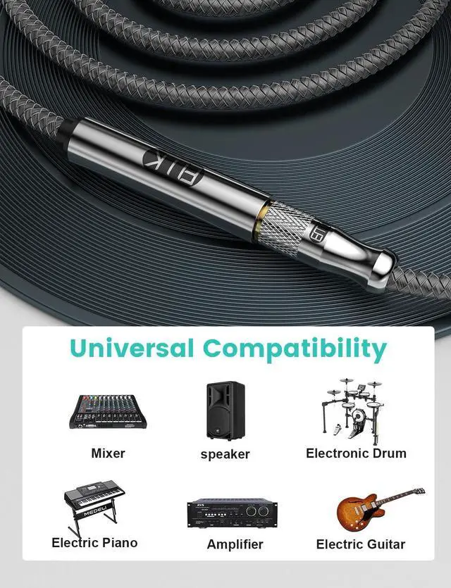 Alt view image 4 of 6 - Premium 1/4 (6.35mm) Male to Female Stereo Extension Cable (4Ft/1.2M) - Gold-Plated Quarter Inch Headphone/Guitar/Audio Extension Cord for Studio Equipment Amplifiers & Instruments