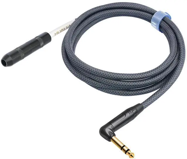 Main image of 6FT 1/4 Right Angle TRS Stereo Male to Female Audio Extension Cord Right Angle 6.35MM TRS Male to Female Stereo Headphone Guitar Extension Cable Cord for Amplifiers Headphone Electronic Drums