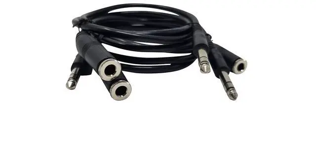 Alt view image 2 of 4 - 3 Pack 3 Foot 1/4 Inch Stereo Headphone Extension Cables