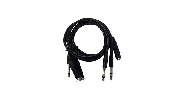 Alt view image 3 of 4 - 3 Pack 3 Foot 1/4 Inch Stereo Headphone Extension Cables