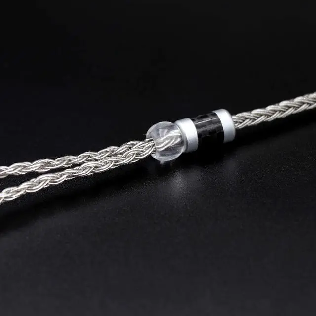 Alt view image 7 of 7 - Tripowin Zonie IEM Cable 16 Core Silver Plated Earphone Upgraded Cords 1.25m SPC in Ear Monitor Cable for ZS10 PRO 2 AS10 PRO ZSN PRO X Waner SIMGOT EM6L(Recessed 2pin 3.5mm)(Grey)
