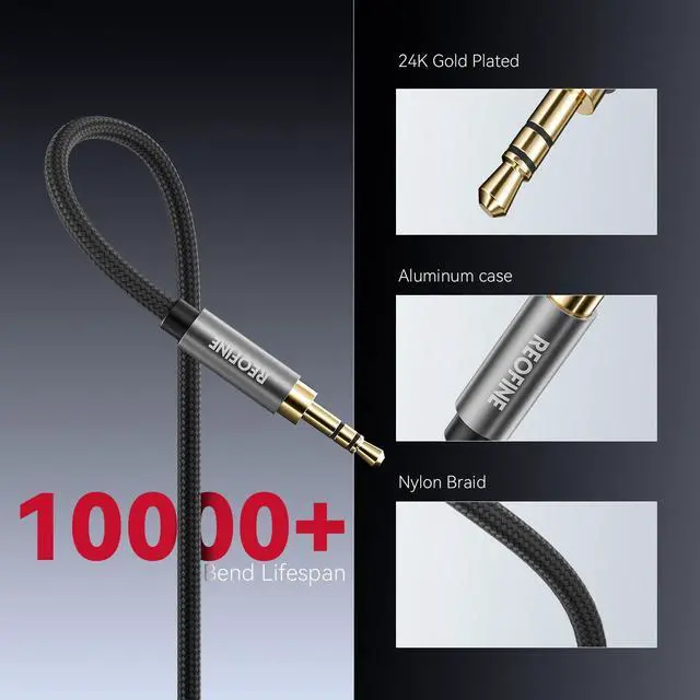 Alt view image 4 of 7 - Headphone Extension Cable 5ft-(No Mic Support) 3.5mm Extension Cable Nylon Braided Male to Female Aux Cord Extender for Smartphones Headphones Laptops Tablets Speakers