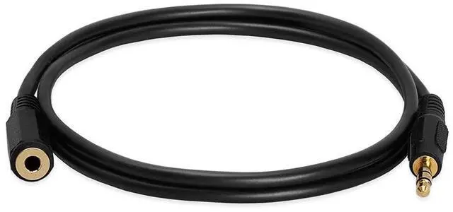 Alt view image 2 of 6 - - Headphone Extension Cable 3 ft 3.5mm AUX Extension Cord Male to Female Stereo Audio Adapter Cable 1/8 TRS Aux Extender Cable - Black