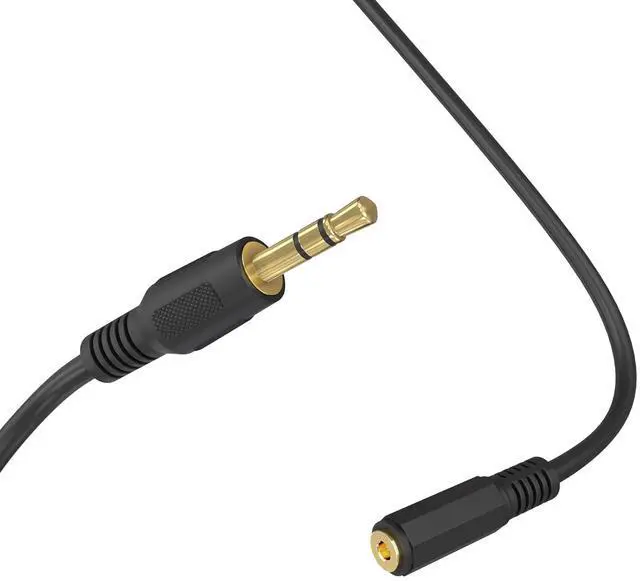 Alt view image 4 of 6 - - Headphone Extension Cable 3 ft 3.5mm AUX Extension Cord Male to Female Stereo Audio Adapter Cable 1/8 TRS Aux Extender Cable - Black