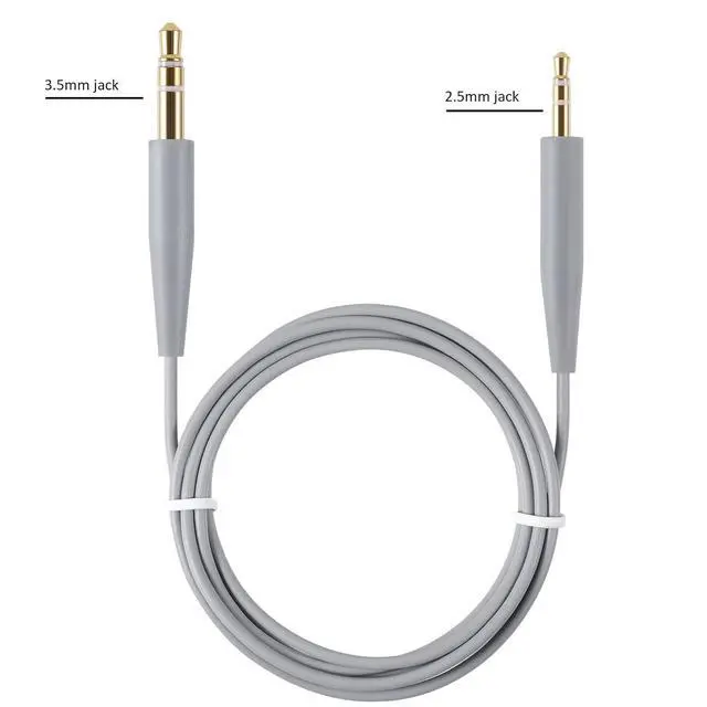 Alt view image 4 of 6 - Replacement Audio Cable Cord Extension Wire for  QuietComfort QC25 QC35 Headphones with in line Mic Volume Control (No mic Grey)