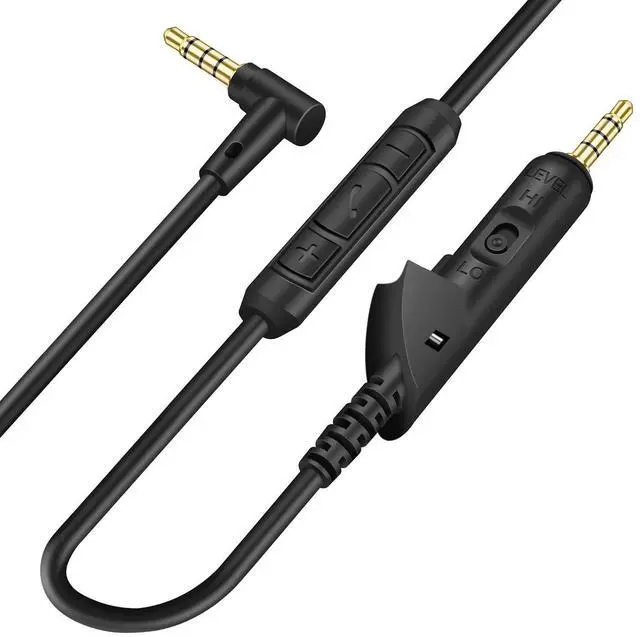 Main image of Replacement Audio Extension Cable Cord Wire only for  QuietComfort QC15 Headphones with in line Mic (Black)