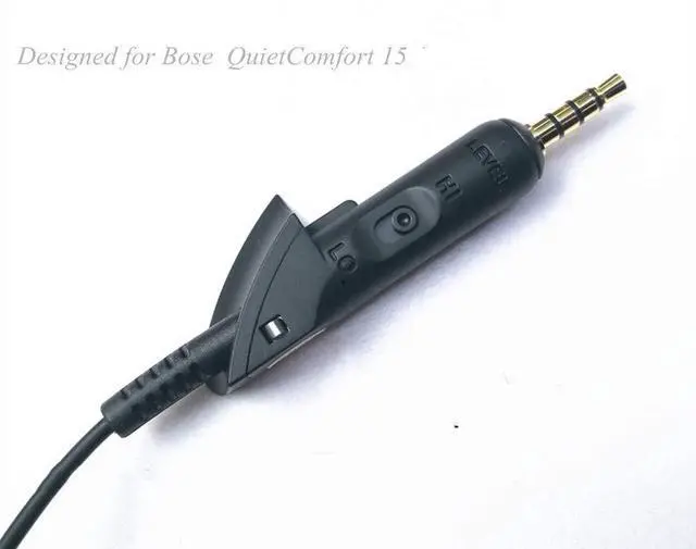 Alt view image 4 of 5 - Replacement Audio Extension Cable Cord Wire only for  QuietComfort QC15 Headphones with in line Mic (Black)
