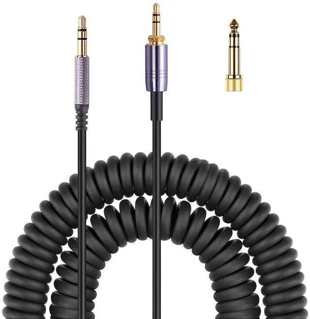 Main image of Solo3 Coiled Audio Cable Compatible with Dre Beats Solo4 Solo PRO Studio3 Marshall Major3 Major4 Headphones 3.5mm Extension Cords with 6.35mm Adapter(4.2ft-14ft)