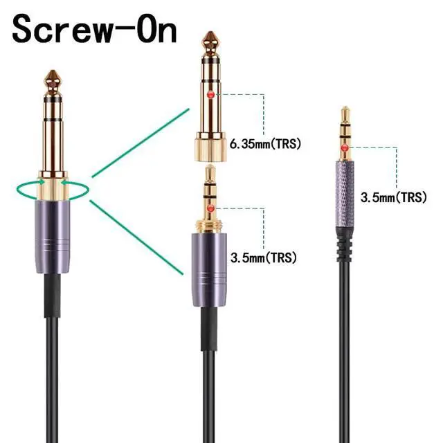 Alt view image 5 of 7 - Solo3 Coiled Audio Cable Compatible with Dre Beats Solo4 Solo PRO Studio3 Marshall Major3 Major4 Headphones 3.5mm Extension Cords with 6.35mm Adapter(4.2ft-14ft)