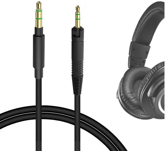 Main image of Geekria Audio Cable Compatible with ATH ATH-M70x/M60x/M50x /M40x M50xrd M50xwh Headphones 2.5mm Aux Replacement Stereo Cord (4 ft/1.2 m)