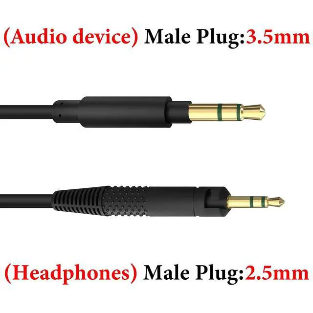 Alt view image 3 of 6 - Geekria Audio Cable Compatible with ATH ATH-M70x/M60x/M50x /M40x M50xrd M50xwh Headphones 2.5mm Aux Replacement Stereo Cord (4 ft/1.2 m)