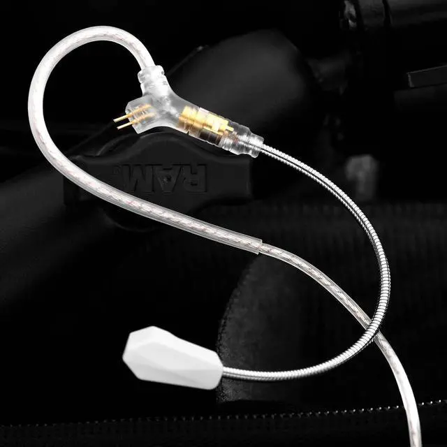 Alt view image 4 of 7 - Kinera in Ear Monitor Headphone Cable IEM Cable 3.5mm Earphone Extension Cords Super-Cardioid Microphone for Gaming Livestreaming Calling Headphone(2pin 0.78mm 3.5mm)