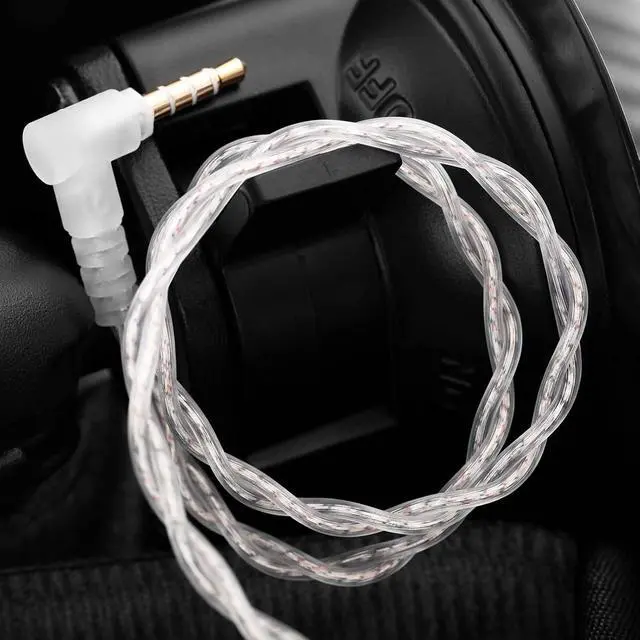 Alt view image 5 of 7 - Kinera in Ear Monitor Headphone Cable IEM Cable 3.5mm Earphone Extension Cords Super-Cardioid Microphone for Gaming Livestreaming Calling Headphone(2pin 0.78mm 3.5mm)