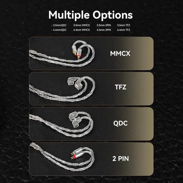 Alt view image 7 of 7 - 2.0m Long in Ear Monitor Cable KBEAR ST24 Plus IEM Cable 5N OCC Silver-Plated HiFi Earphone Upgrade Wires Earbud Headphone Replacement Extension Cord for Audiophile (2PIN 3.5 Violet 2.0m)