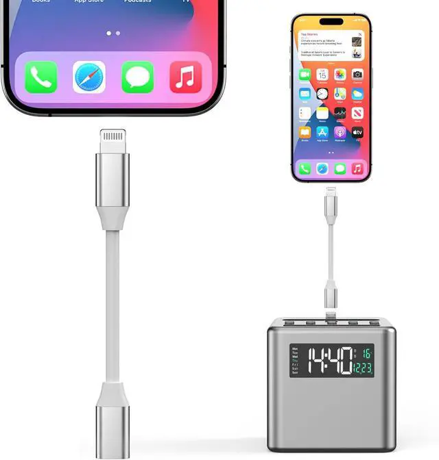 Alt view image 7 of 7 - [ MFi Certified] 9cm Lightning Male to Lightning Female Charger Adapter iPhone Extension Charging Adapter Cable Cord Connector Converter Dongle Compatible with iPhone 14 13 12 11 XS XR X 8 7 6