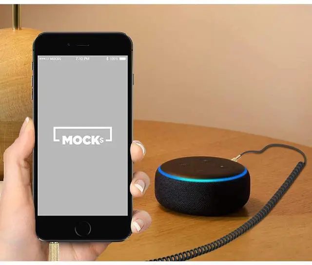 Alt view image 3 of 7 - Aux Cord Coiled Headphone Cable Replacement for car Stereo Alexa Dot Speaker - 3.5mm TRS Male to Male Audio Cable 2ft to 8ft Long