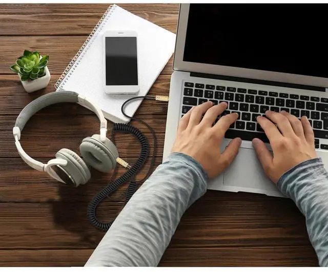 Alt view image 4 of 7 - Aux Cord Coiled Headphone Cable Replacement for car Stereo Alexa Dot Speaker - 3.5mm TRS Male to Male Audio Cable 2ft to 8ft Long