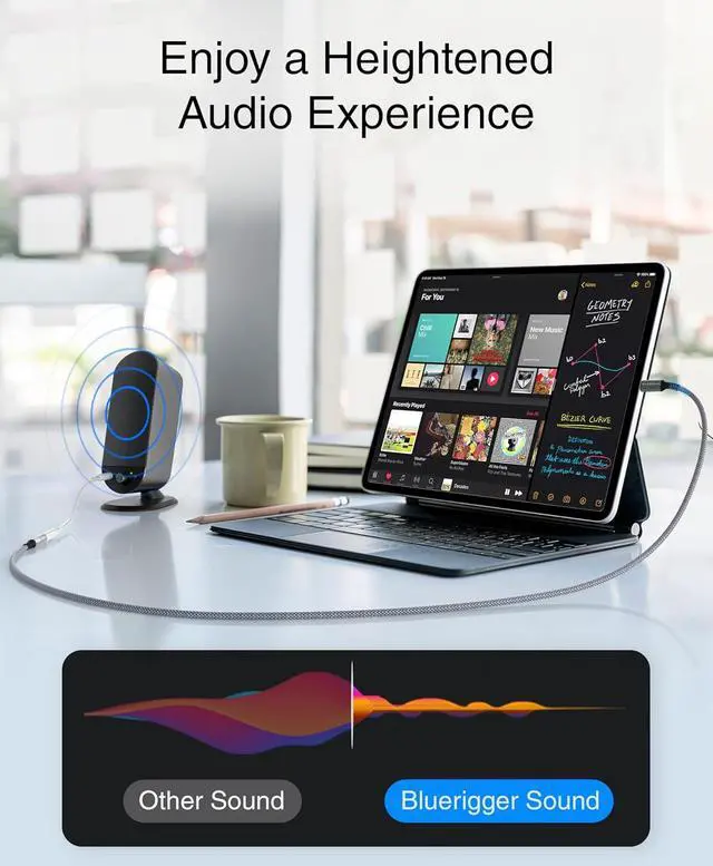 Alt view image 4 of 7 - 3FT Female AUX to USB C Adapter - USB C to 3.5mm Audio Adapter Cable - Compatible with Phone Tablet Laptop