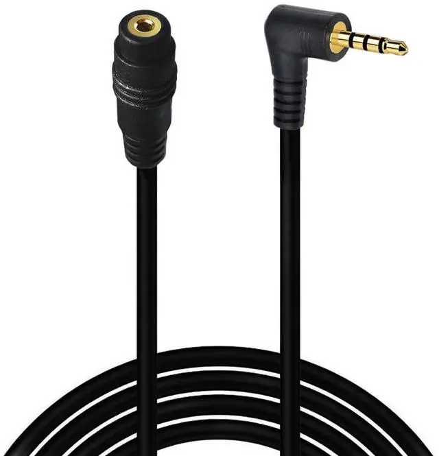 Alt view image 2 of 2 - 2.5mm Audio Extension Cable 6FT 90 Degree Angle 2.5mm TRRS Male to Female Stereo Audio Plug Jack Cord Headphone Audio 4 PoleAudio Only Can not Transmit Vedio