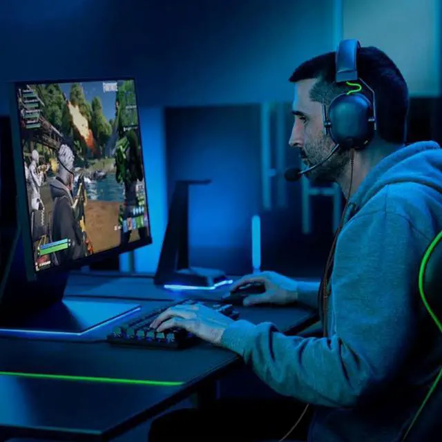 Alt view image 7 of 7 - Replacement Audio Cable Cord Wire with Y Splitter for  Kraken X/BlackShark V2 Pro/ Nari Headphone Gaming Headset Adapter to PC/Speaker/Headphone