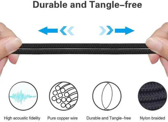 Alt view image 4 of 7 - Replacement UNP PC GSP600 Headphones Audio Cable Extension Cord Compatible with Sennheiser G4ME ONE Game Zero PC 373D GSP 350 GSP 500 GSP 600 Gaming Headsets (2m/6.6ft)