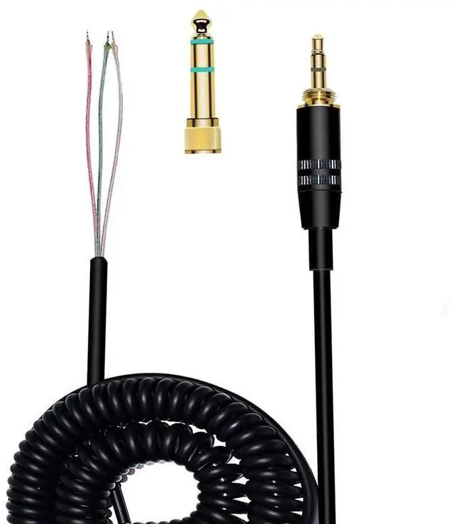 Alt view image 7 of 7 - ATH-M50 Replacement Extension Cord Spring Relief Coiled Audio Cable Compatible with Sony MDR-7506 MDR-V6 MDR-V600 MDR-V700 MDR-V900 and Audio Technica ATH-M50 ATH-M50s Headphones (Black)