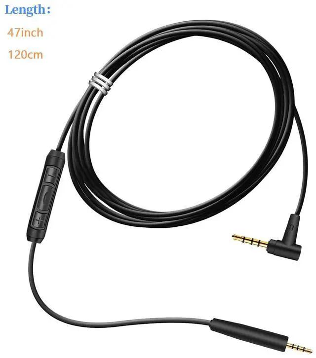 Alt view image 5 of 7 - Headphones Replacement Audio Cable Cord for  700 QuietComfort Ultra QC45 QC35 35II QC25 OE2 & OE2i JBL E45/55BT E65BTNC 2.5mm to 3.5mm On-Ear Headphones Wire Inline Mic/Remote Control