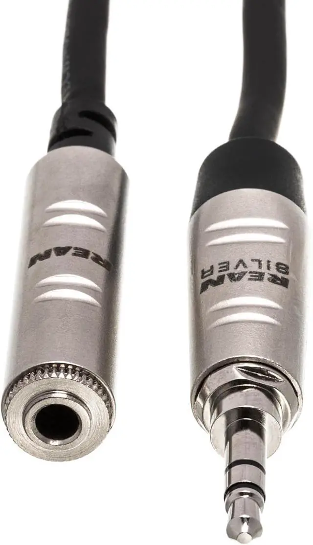 Alt view image 4 of 6 - HXMM-025 Pro Headphone Extension Cable REAN 3.5 mm TRS to 3.5 mm TRS 25 Feet