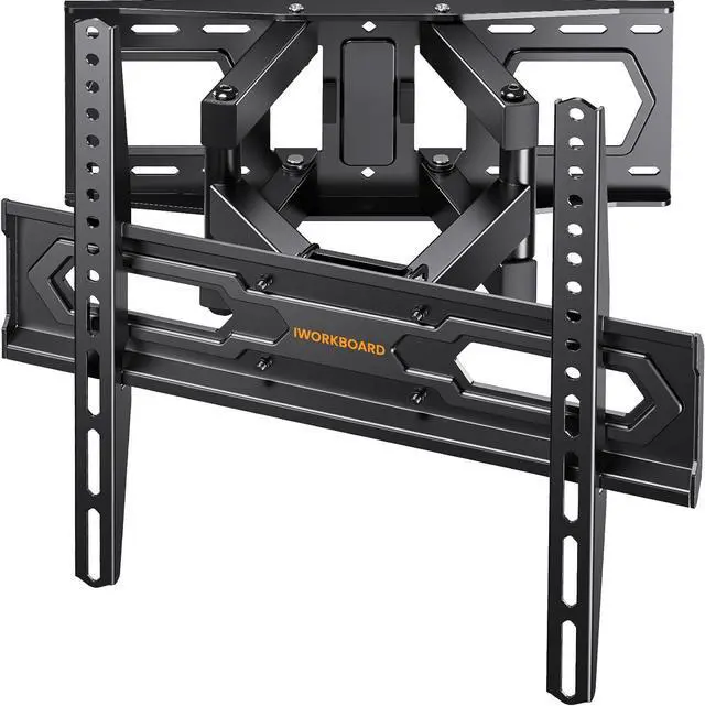 Main image of 50 55 65 inch Full Motion TV Wall Mount for 32-70 inch TV Bracket Dual articulating Arms Mount Tilt Swivel Extension Level Max VESA 400x400mm 16 Studs 110 lbs Fit Most 40 43 50+ TVs