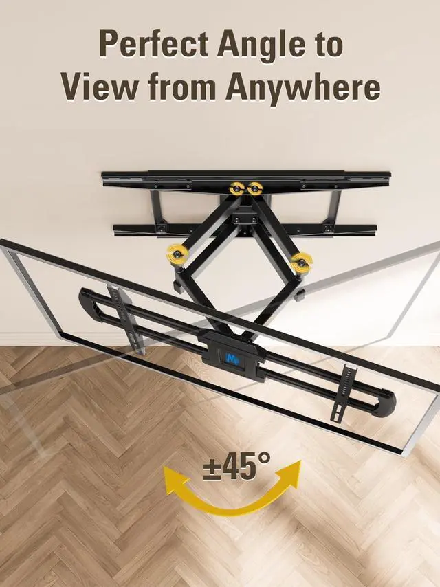 Alt view image 3 of 7 - TV Wall Mounts Bracket for Most 42-84 Inch TVs UL Listed Premium TV Mount Full Motion with Articulating Arms Max VESA 600x400mm and 100LBS Fits 16 18 24 Studs MD2296-24K