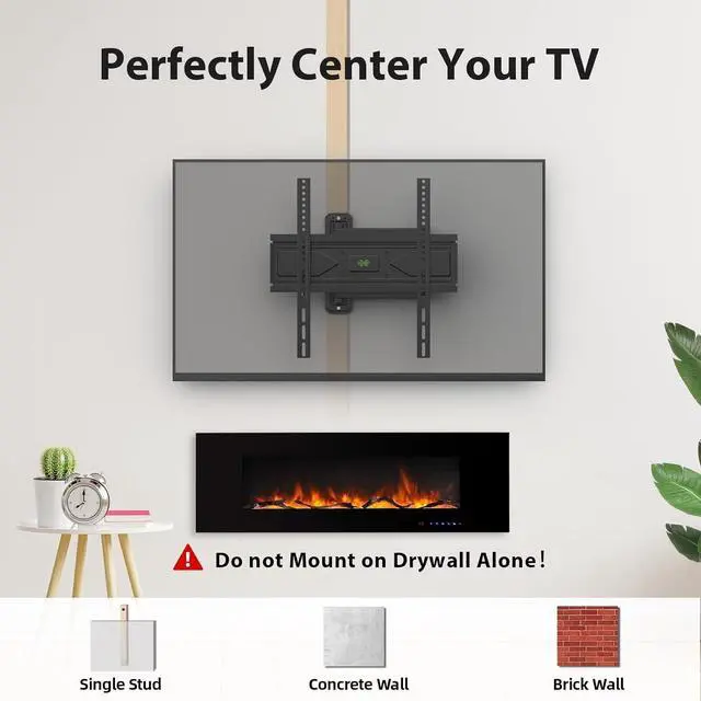 Alt view image 6 of 7 - Corner TV Wall Mount for 26-60 Inch TVs up to 80 lbs Single Articulating Arm Full Motion TV Wall Mount Bracket with Swivel and Tilt Max VESA 400x400mm