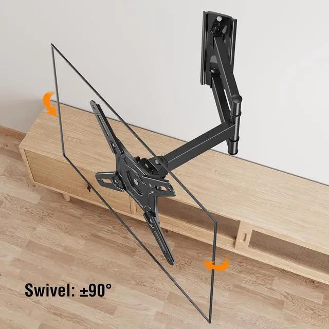 Alt view image 4 of 7 - Full Motion TV Mount 14-42 Screens VESA 200x200 44 Lbs Load | Supports swivel tilt extension & rotation sturdy bracket for LED LCD televisions and desktop monitors
