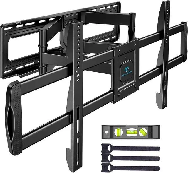 Main image of Full Motion TV Wall Mount for 50-90 TVs up to 165lbs TV Mount Bracket with Dual Articulating Arms Swivel Tilt Extension Max VESA 800x400mm Fits 1618 to 24 Studs PSXFK1