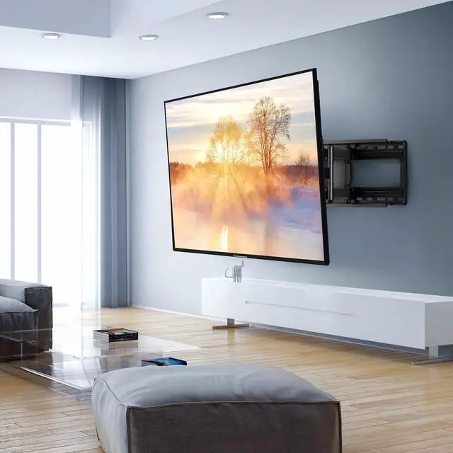 Alt view image 7 of 7 - Full Motion TV Wall Mount for 50-90 TVs up to 165lbs TV Mount Bracket with Dual Articulating Arms Swivel Tilt Extension Max VESA 800x400mm Fits 1618 to 24 Studs PSXFK1