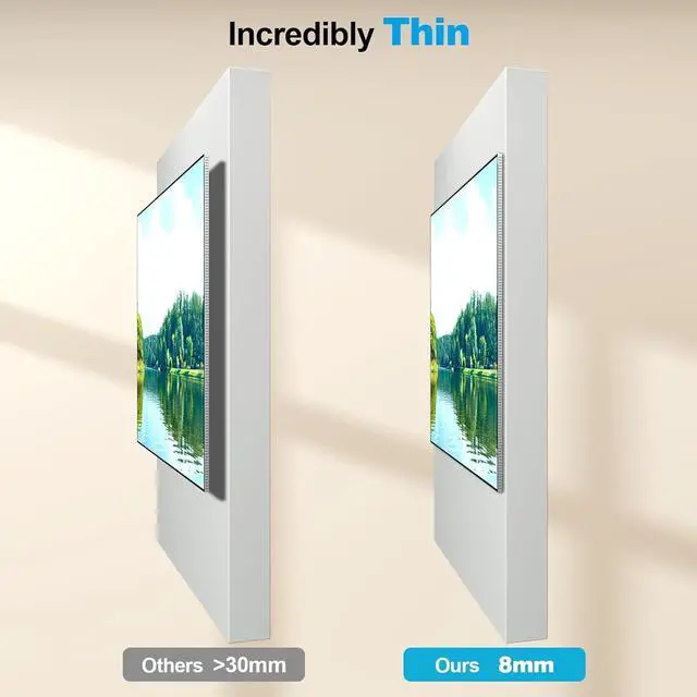 Alt view image 2 of 7 - Ultra Slim TV Wall Mount for 42 to 100 inch Flat & Frame TVs, Only 0.31 Low Profile Flat to Wall TV Mount, Micro Gap Wall Mount tv Bracket, Hold up to 176 lbs, Blends in Any Interior