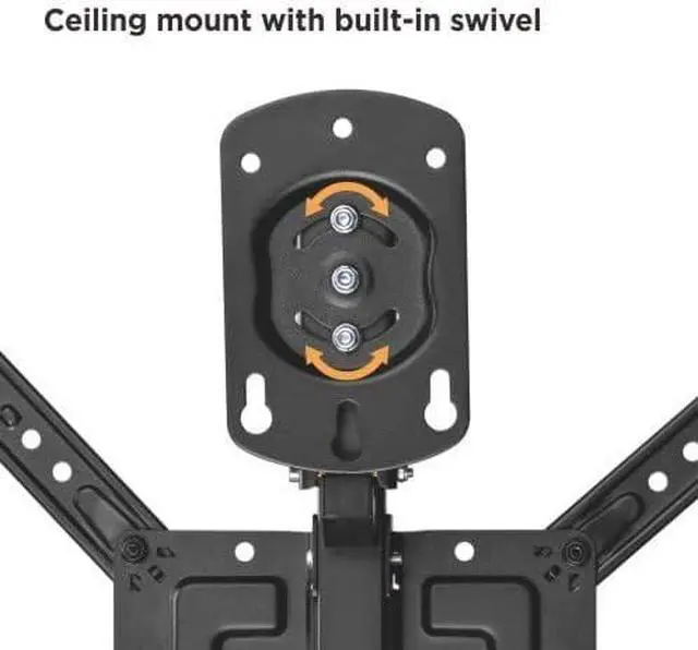 Alt view image 6 of 6 - CM344 Flip Down TV and Monitor Roof Ceiling Swivel Mount | Fits Flat TV 23 to 55 Inches | VESA Compatible 200x200 400x400 | Height Adjustable | Pitched Roof