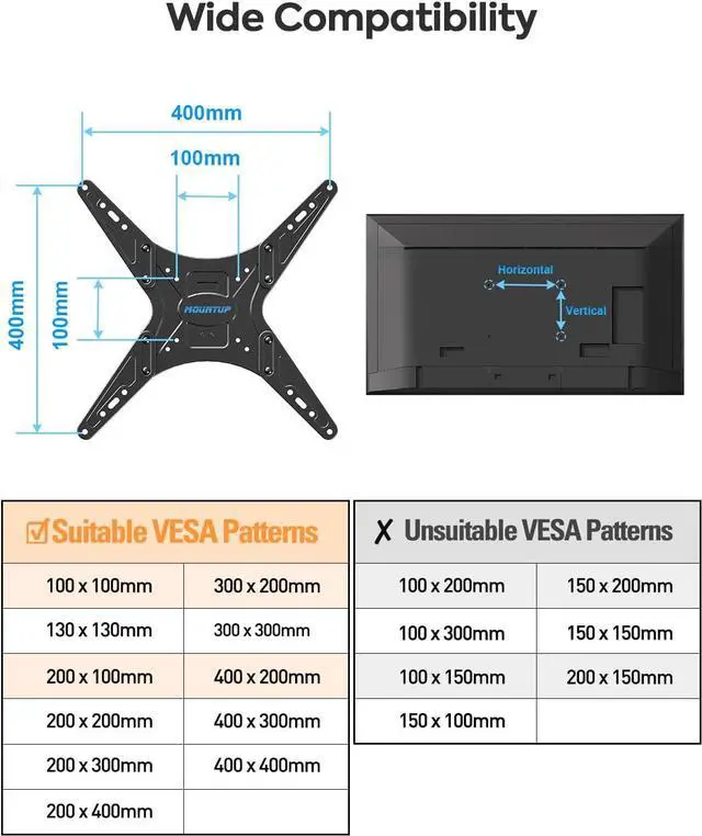 Alt view image 6 of 7 - Ceiling TV Mount for Most 24- 65 TVs Hanging TV Ceiling Mount for 32 43 50 55 60 65 inch Screen Full Motion Height Adjustable Bracket Holds up to 99lbs Max VESA 400x400mm MU0039