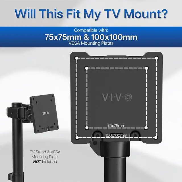 Alt view image 3 of 7 - Steel VESA LCD LED TV Mount Adapter Plate Bracket for Screens 32 to 55 | Conversion Kit for VESA up to 400x200mm (MOUNT-AD4X2)