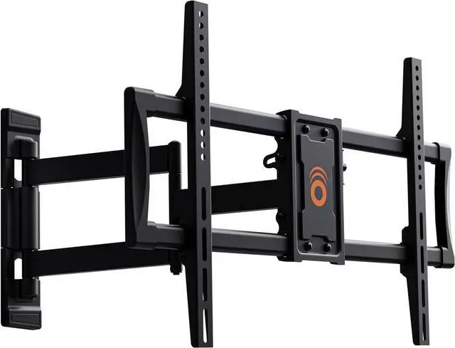 Main image of Corner TV Wall Mount for Big TVs - 24 Inches of Extension Plus Smooth Full Motion - Mount TVs Up to 65 in The Corner Or Up to 75 On A Flat Wall - Drilling Template & Cable Ties Included