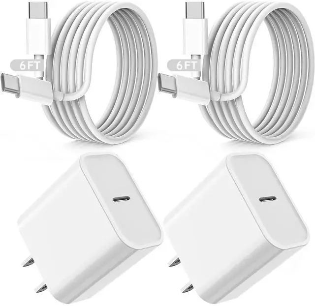 Main image of Fast iPad Charger iPad Charger Fast Charging 2Pack Wall Chargers Plug Adapter Type C USB C to C Cable Cord 6ft for iPad Pro 12.9 iPad Pro 11/13inch(M4) iPad Air 5th/4th iPad mini 6/7 iPad 10/11th(A16)