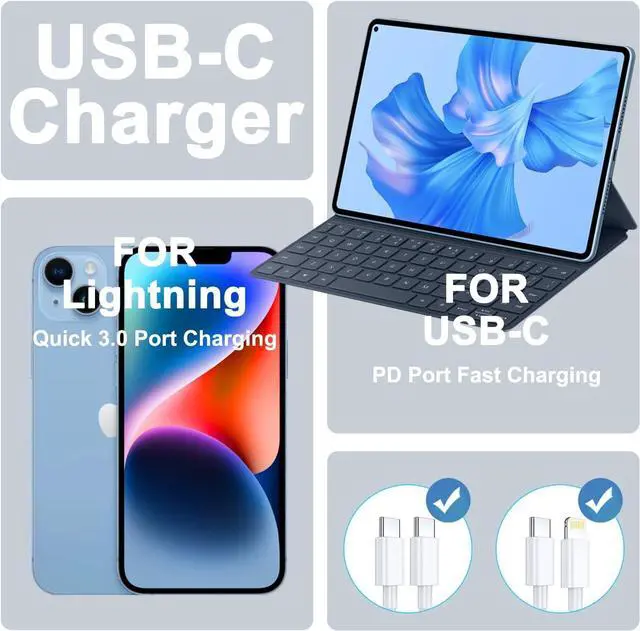 Alt view image 4 of 7 - 3 Pack USB C Charger Block Phone 17 16 Chargers Block 20W PD Power Adapter USB C Wall Charger Compatible with Phone 17/17Pro/17Pro Max/17Air/16/15/14/13 Xs/X Pad Galaxy and More White